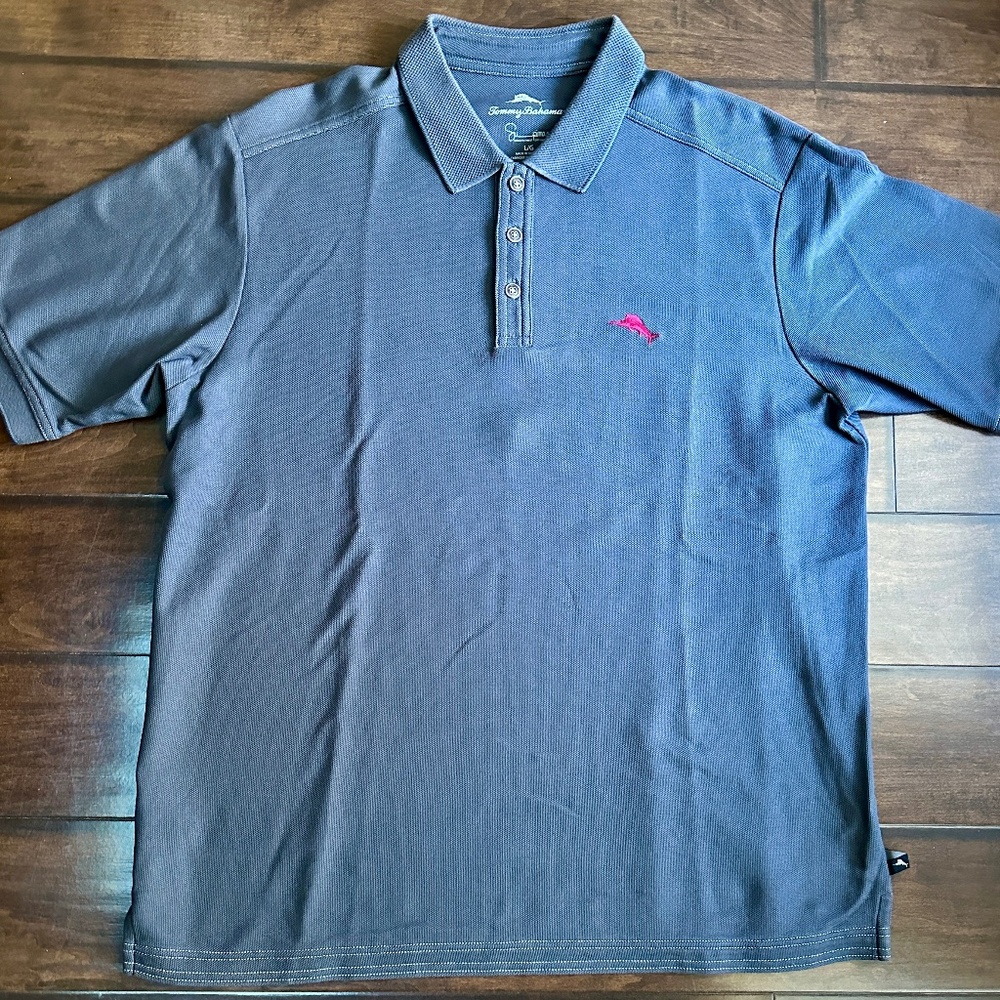 Tommy Bahama Emfielder S/S Polo Shirt Charcoal Grey